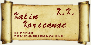 Kalin Korićanac vizit kartica